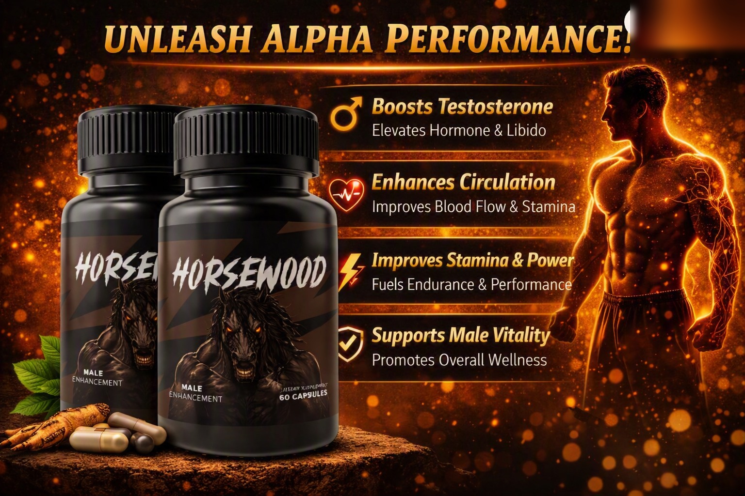 Horsewood how it works — testosterone, circulation, stamina and male vitality